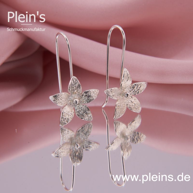Preview: Ohrringe Blume Silber